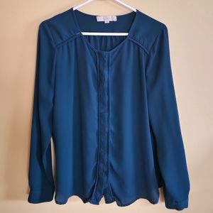 Loft Teal Blouse